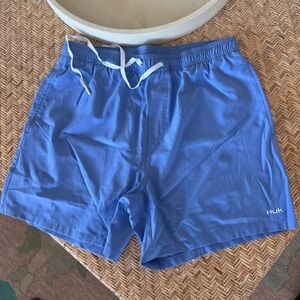 Huk Men's Ocean Blue Swim Trunks